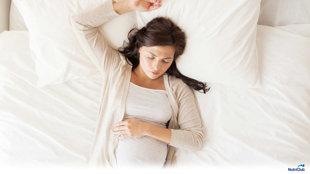 Pregnant woman sleeping