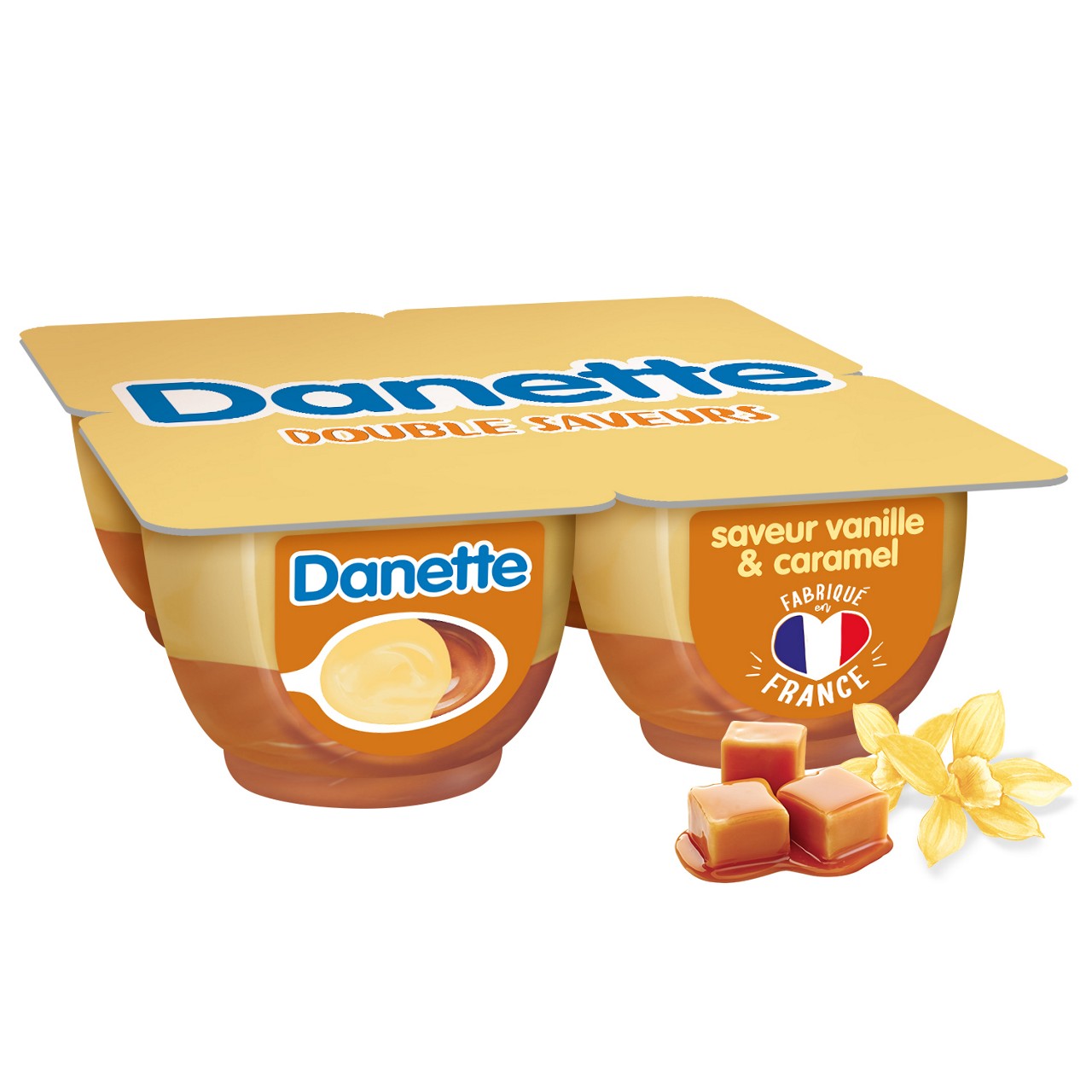 Danette double saveurs vanille & caramel