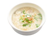 meat and vegetable congee