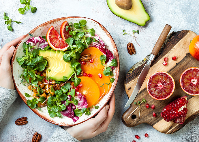 Balanced Diet: Healthy Food Bowl