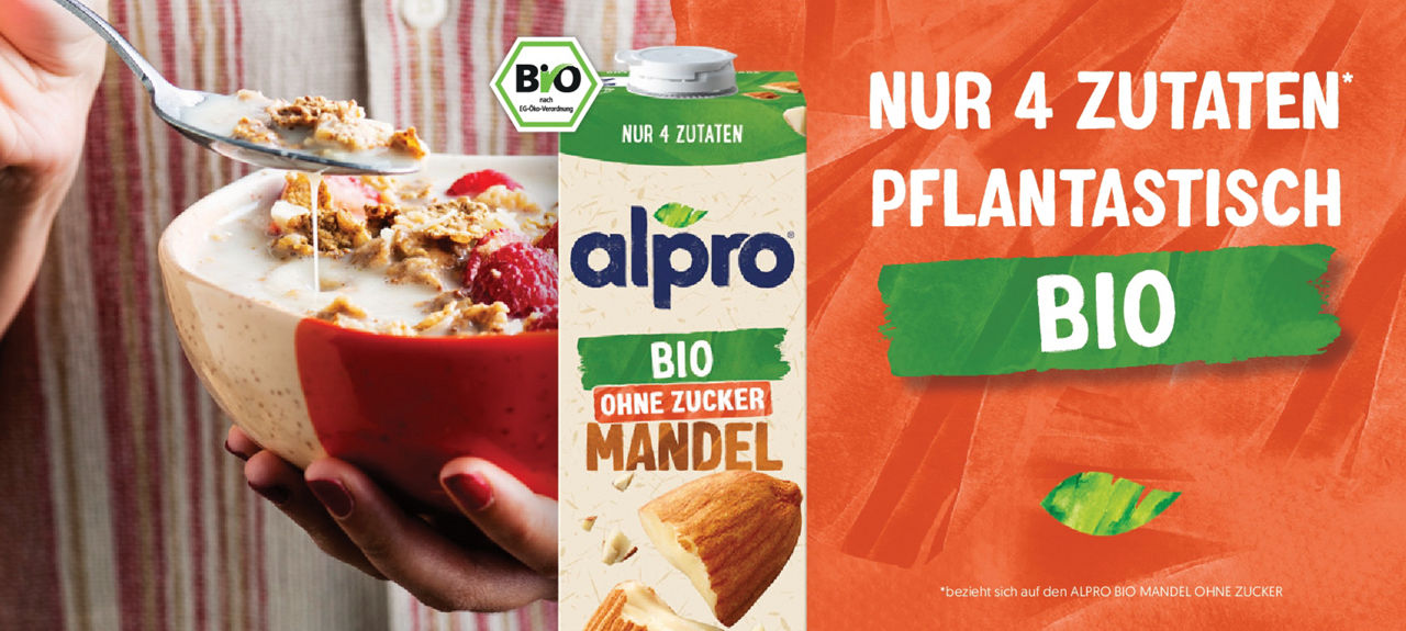 ALPRO BRINGT BIO-GENUSS IN DEN FACHHANDEL: NEUE PRODUKTLINIE „ALPRO BIO“ AB AUGUST ERHÄLTLICH