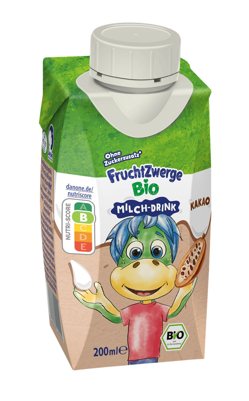 Danone lanciert erstmals FruchtZwerge Bio Milch-Drink für unterwegs