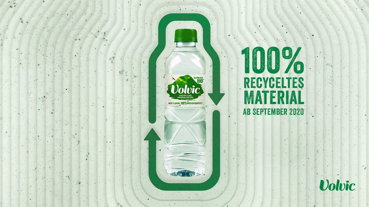 Alle Volvic-Flaschen ab sofort aus 100% Altplastik – Volvic leistet damit einen Beitrag zur Kreislaufwirtschaft von Verpackungen