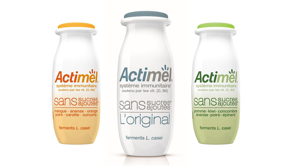 The new Actimel range: Danone probiotics without sugars added 