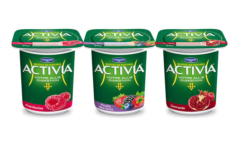 Activia framboise fruits des bois grenade