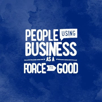 B Corp's concept: people using business as a force for good 