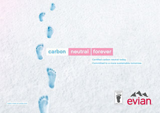image of the announcement for evian carbon neutral