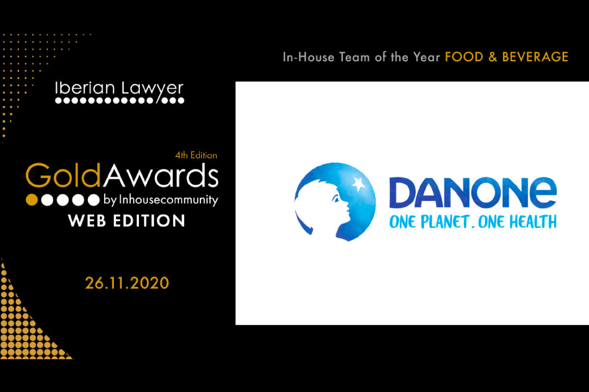 Danone recibe el premio de Iberian Lawyer al mejor equipo legal del año en la categoría de alimentación y bebidas