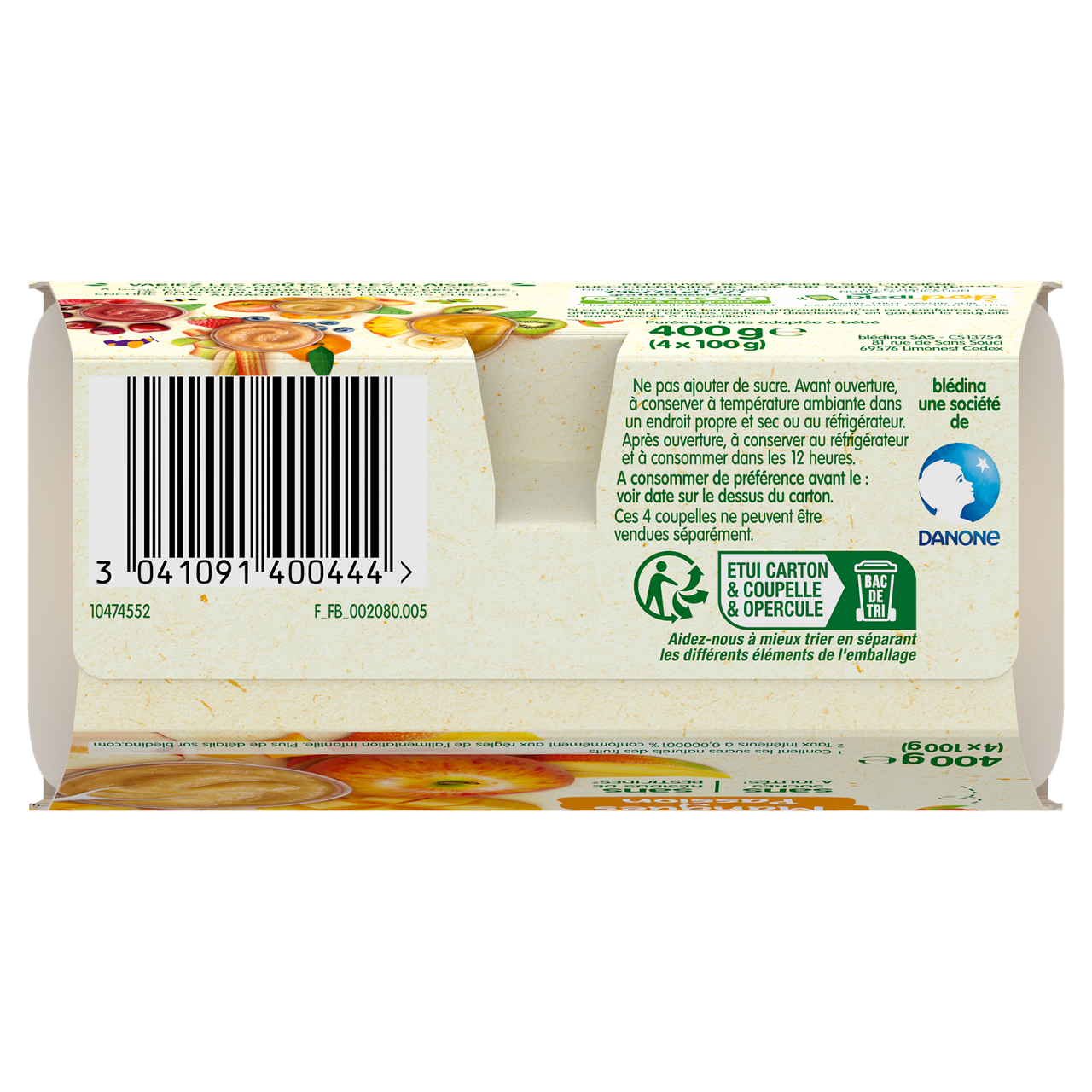 Blédina-Bledina-Apple and Mango-8m+-400 g