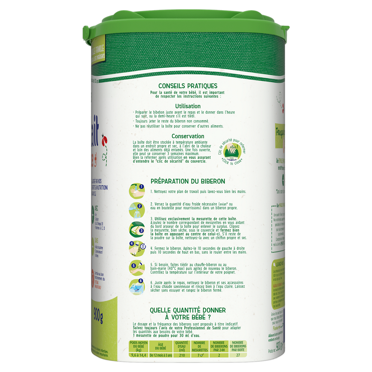 Blédina-Blédilait Croissance-Unflavoured-1y-3y-900 g