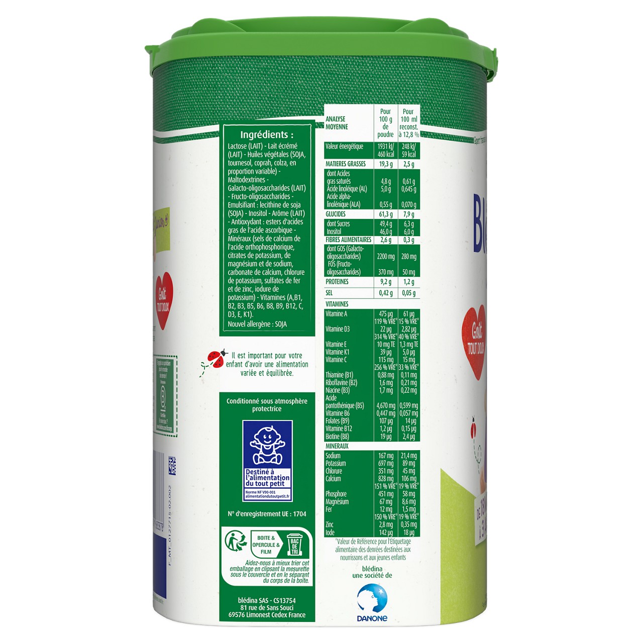 Blédina-Blédilait Junior-Unflavoured-18m+-900 g