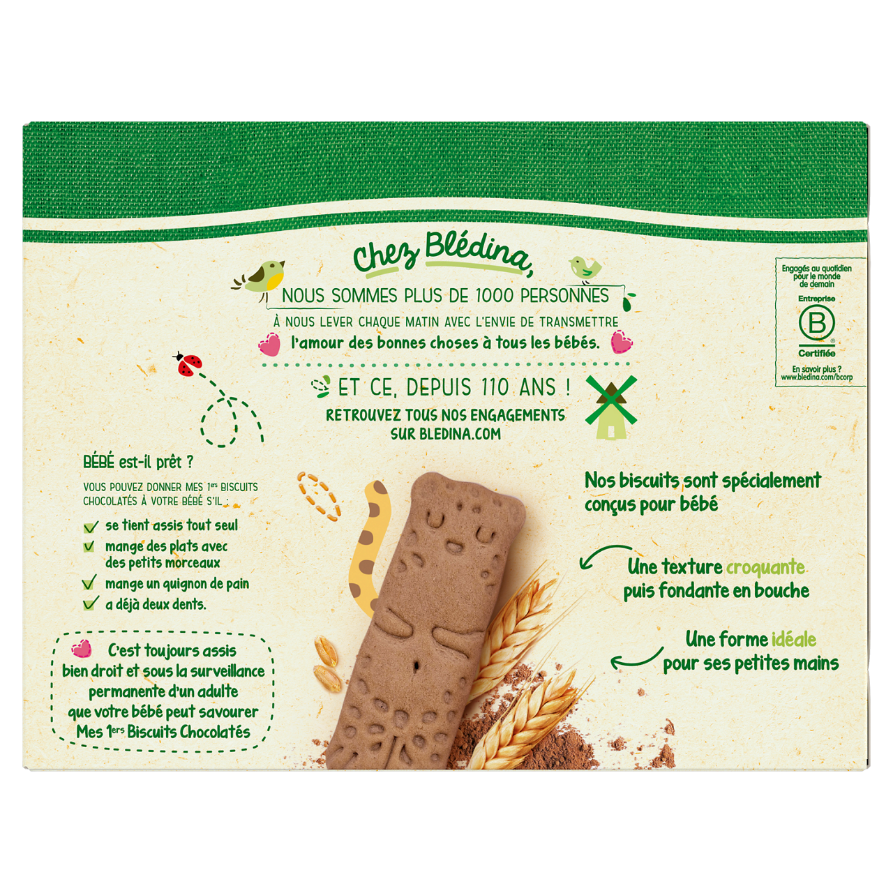 Blédina-Bledina-Biscuit - Cacao-12m+-150 g