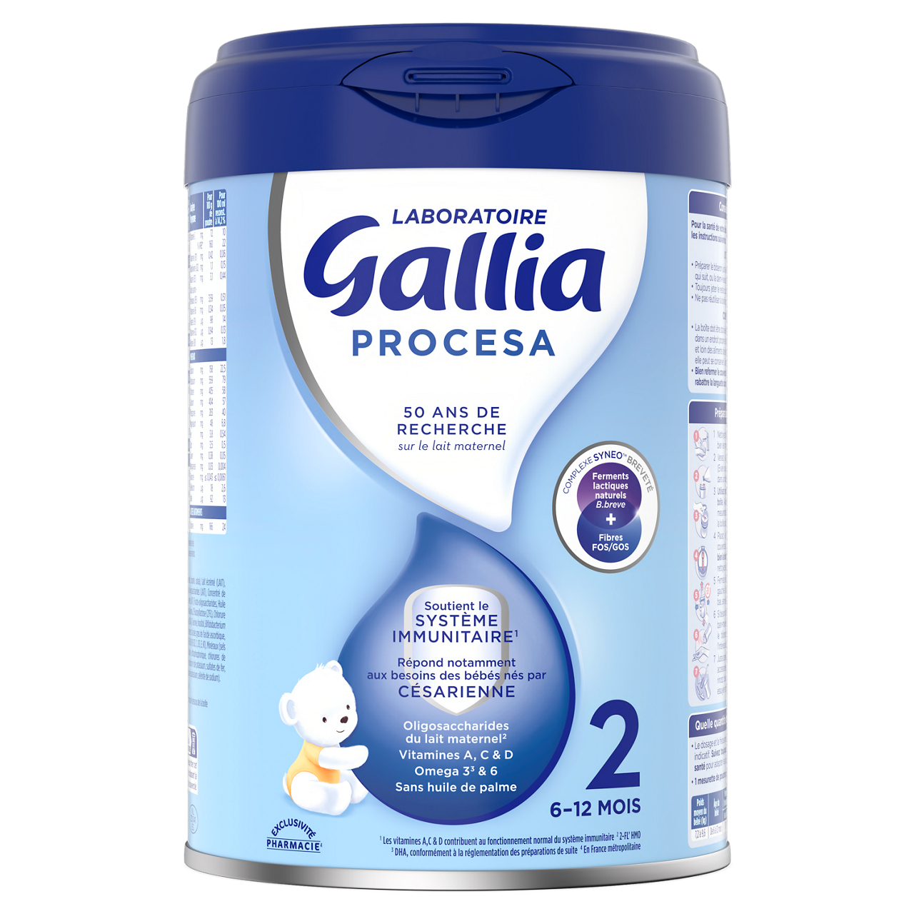 Laboratoire Gallia-Procesa-Unflavoured-6-12m-800 g