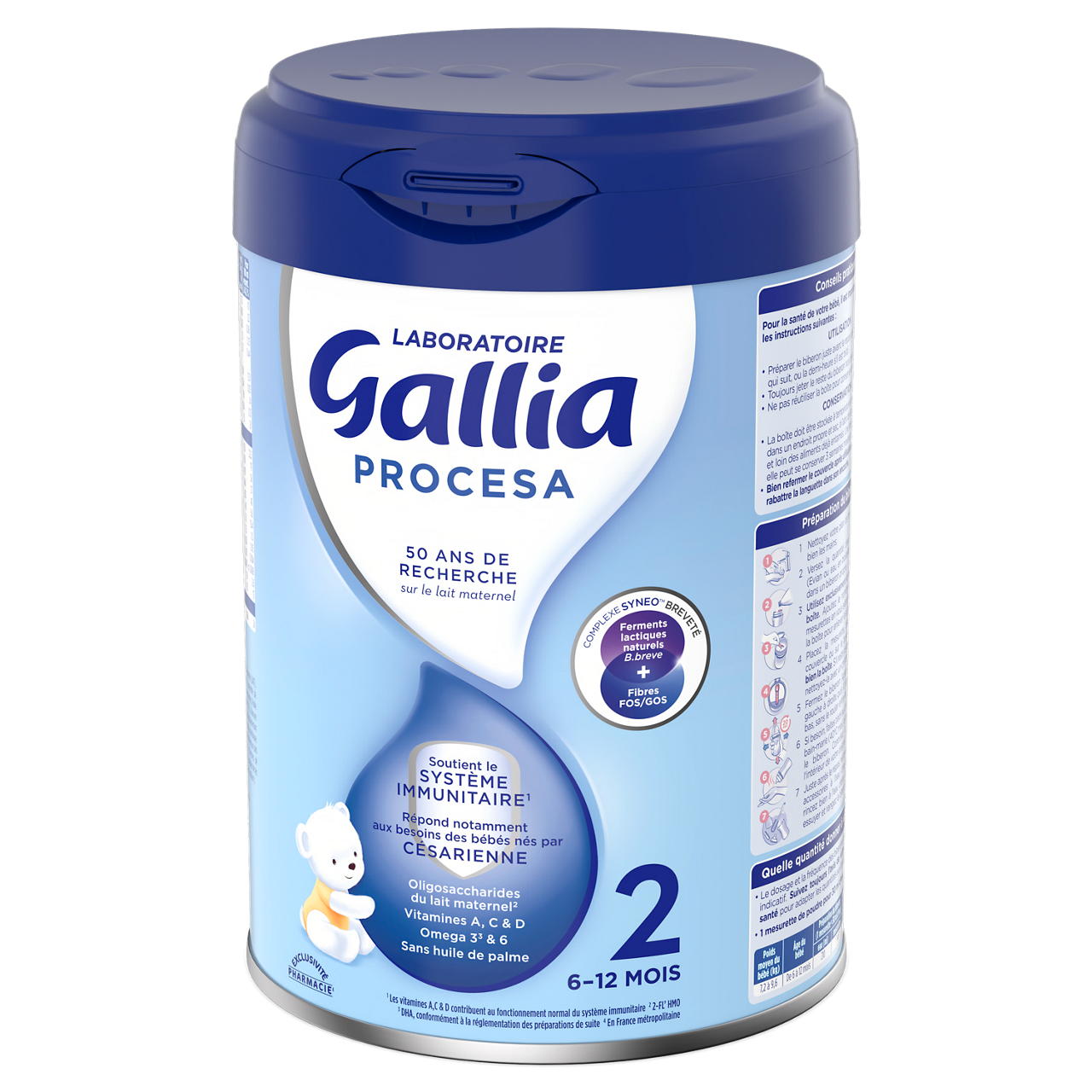 Laboratoire Gallia-Procesa-Unflavoured-6-12m-800 g