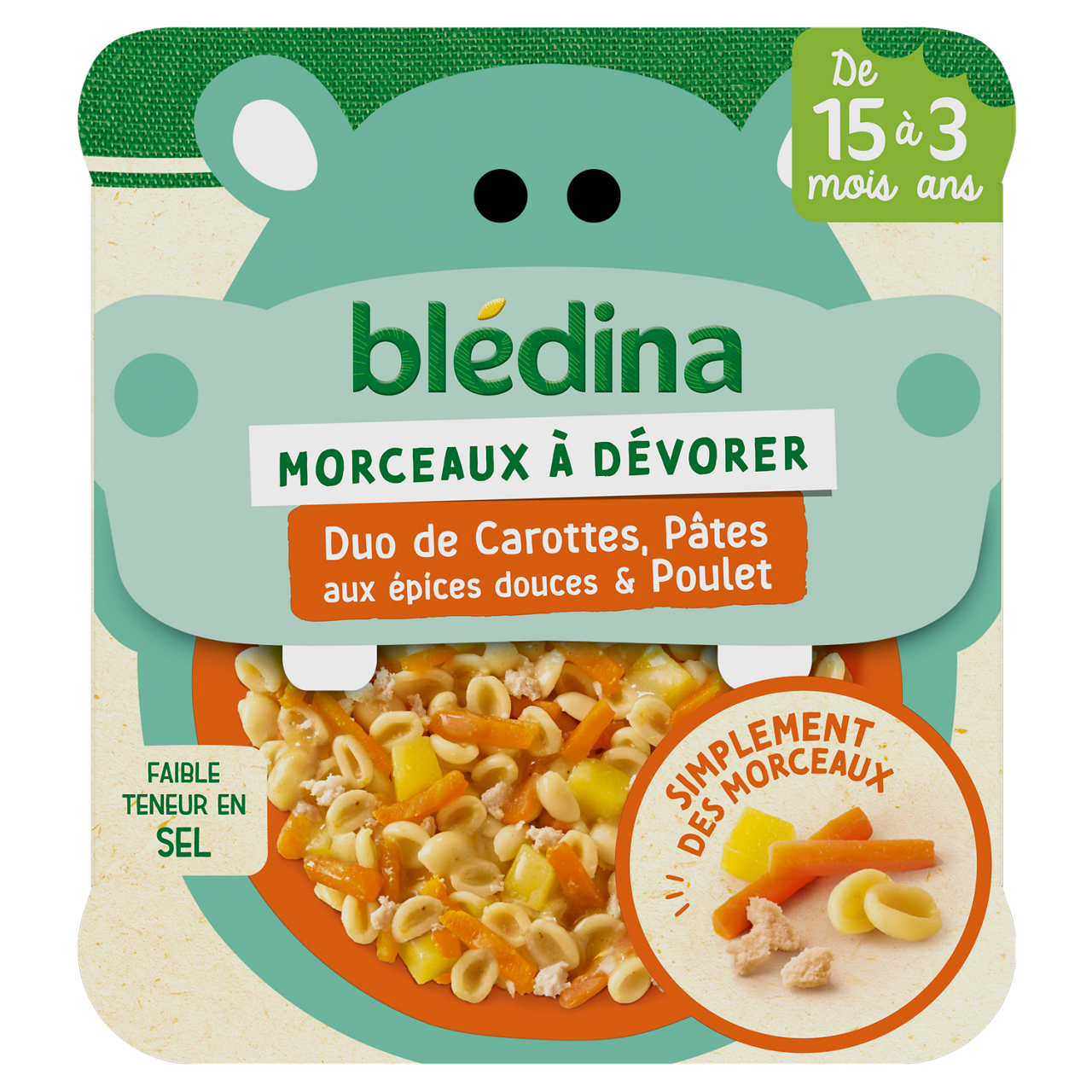 Blédina-Bledina-Vegetables, Chicken, Pasta-15m+-200 g