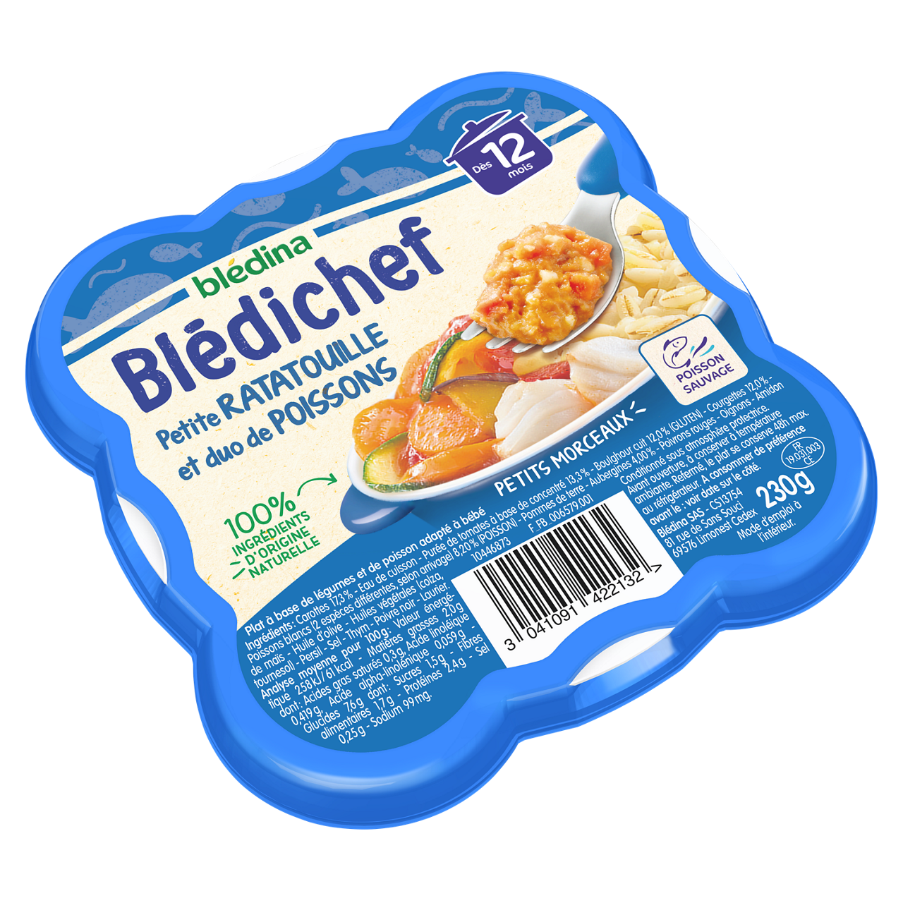 Blédina - Blédichef - Ratatouille Fish - 230 g - 12m+