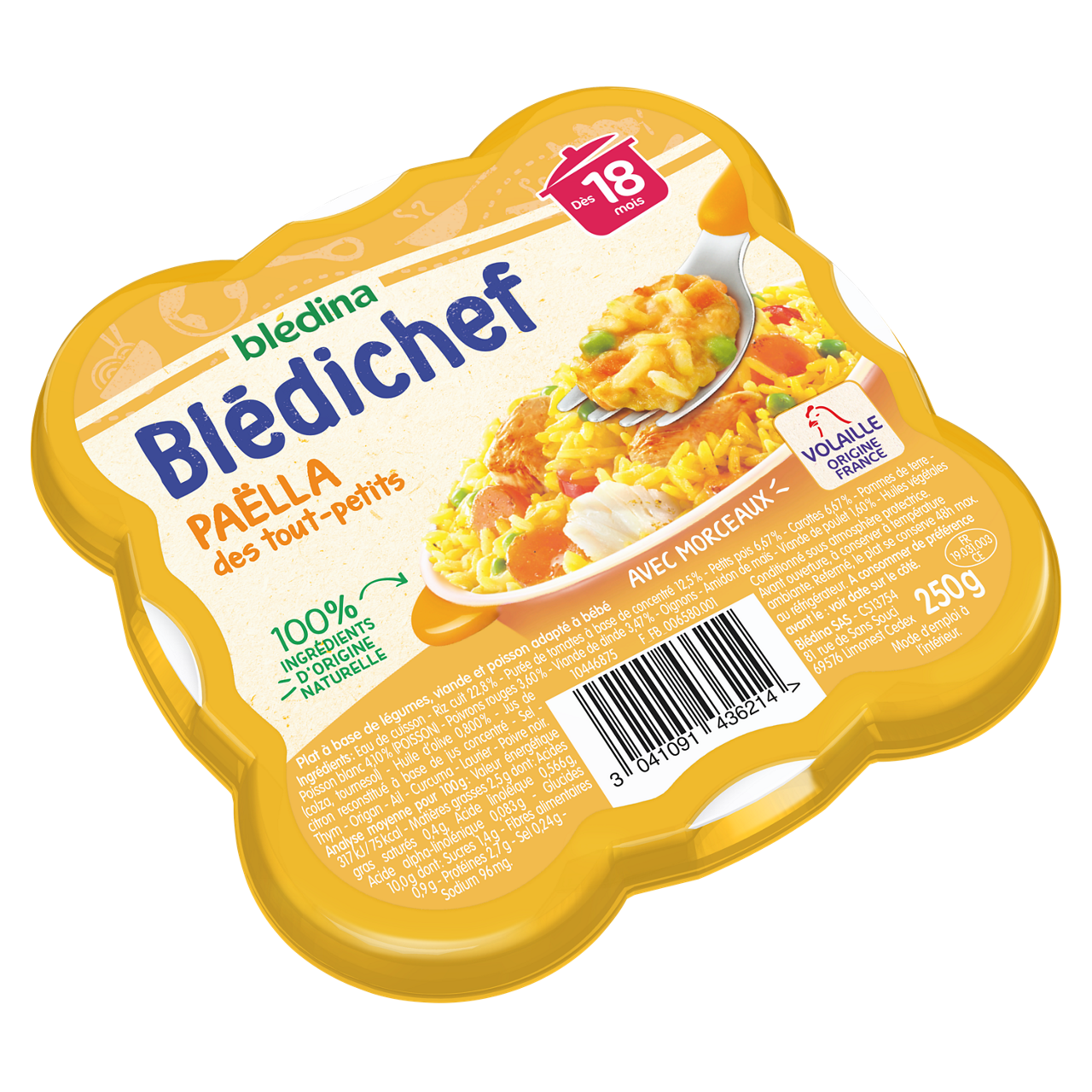 Blédina - Blédichef - Paella - 250 g - 18m+
