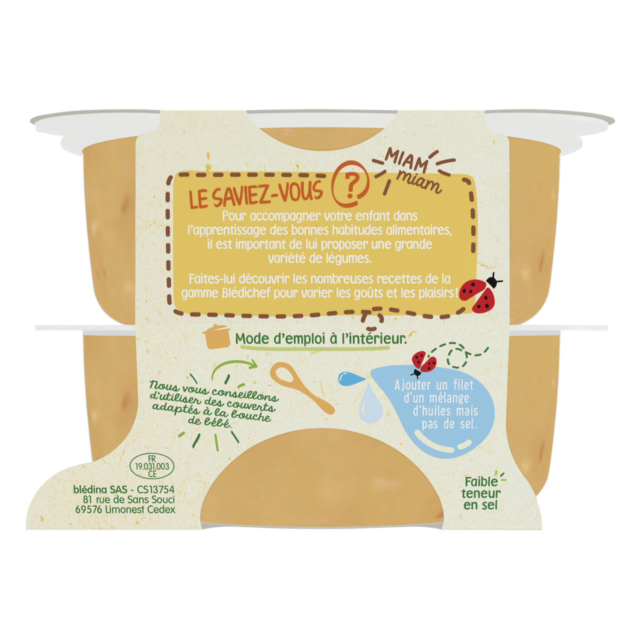 Blédina - Blédichef - Rice Vegetables Chicken - 2 x 230 g - 12m+