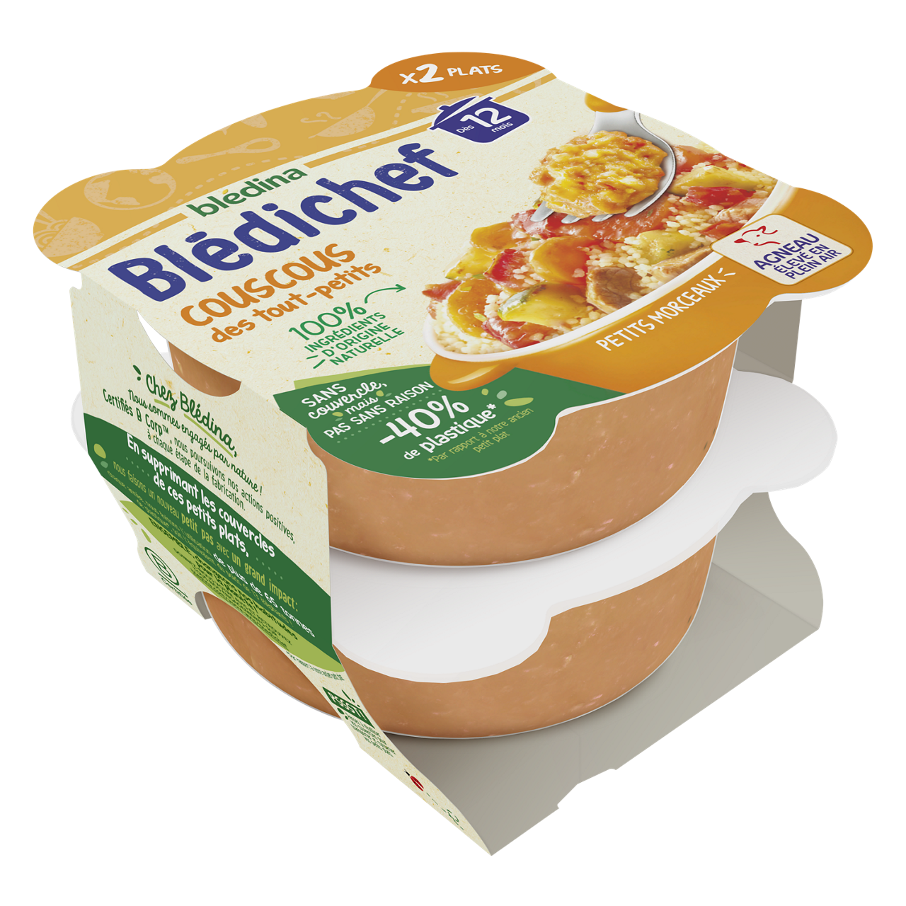 Blédina - Blédichef - Couscous - 2 x 230 g - 12m+