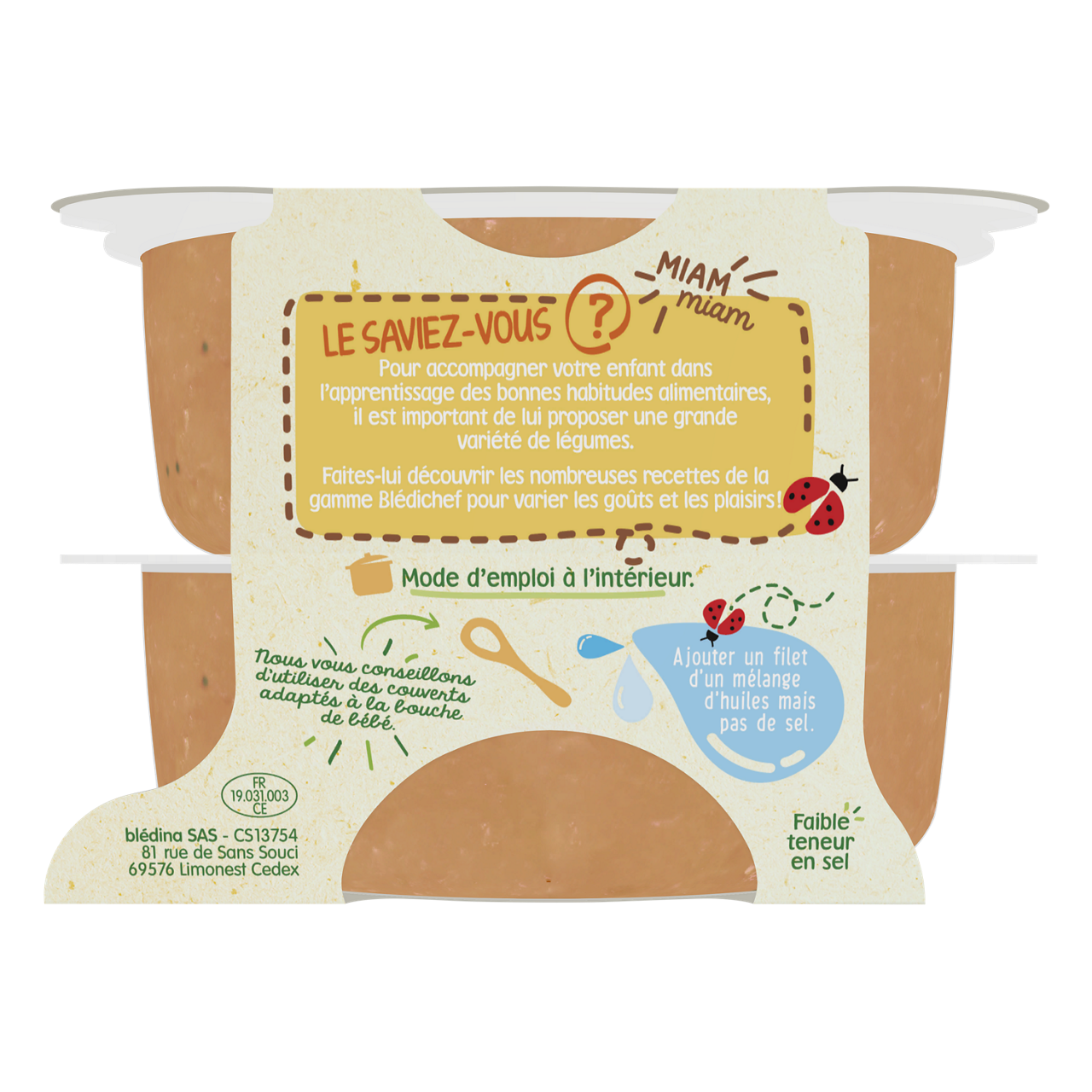 Blédina - Blédichef - Couscous - 2 x 230 g - 12m+