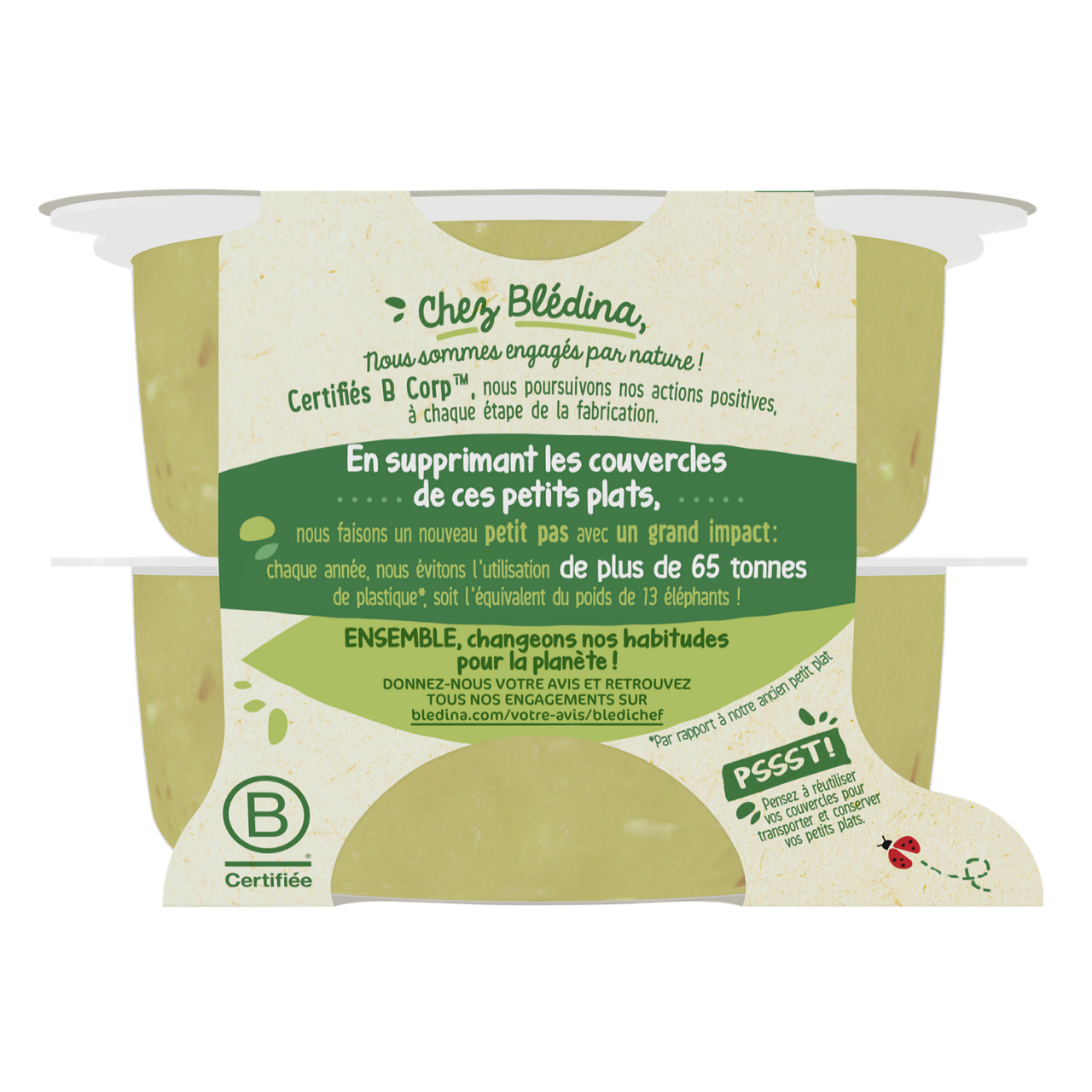 Blédina - Blédichef - Zucchini and Macaroni - 2 x 230 g - 12m+