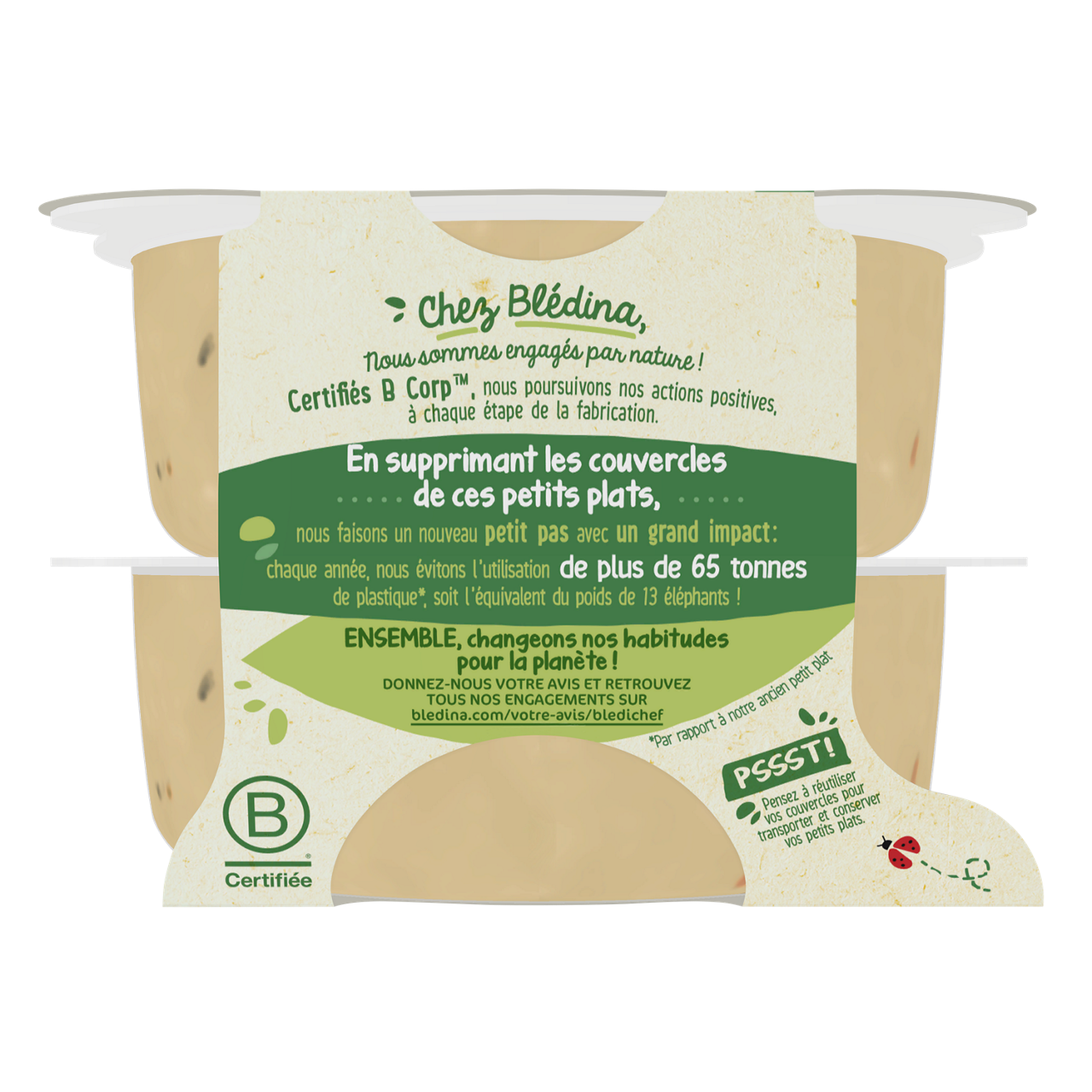 Blédina - Blédichef - Risotto Parsnip and Mushroom - 2 x 230 g - 12m+