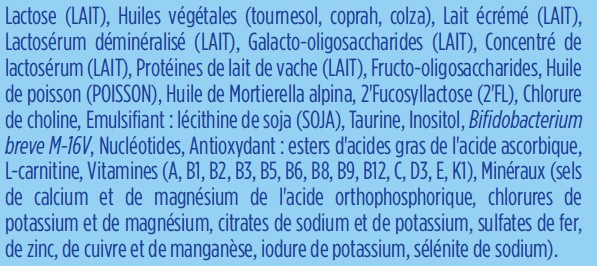 Liste ingrédients Procesa