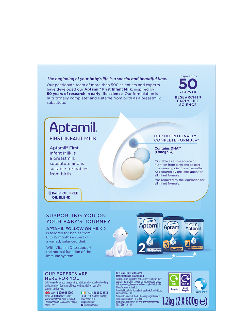 Aptamil<sup>®</sup> First Infant Milk 1.2kg