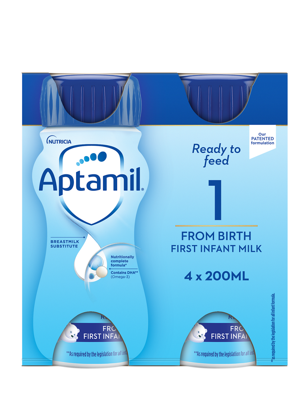 爱他美(Aptamil) <sup>®</sup>第一阶段婴儿奶粉即饮4x200ml