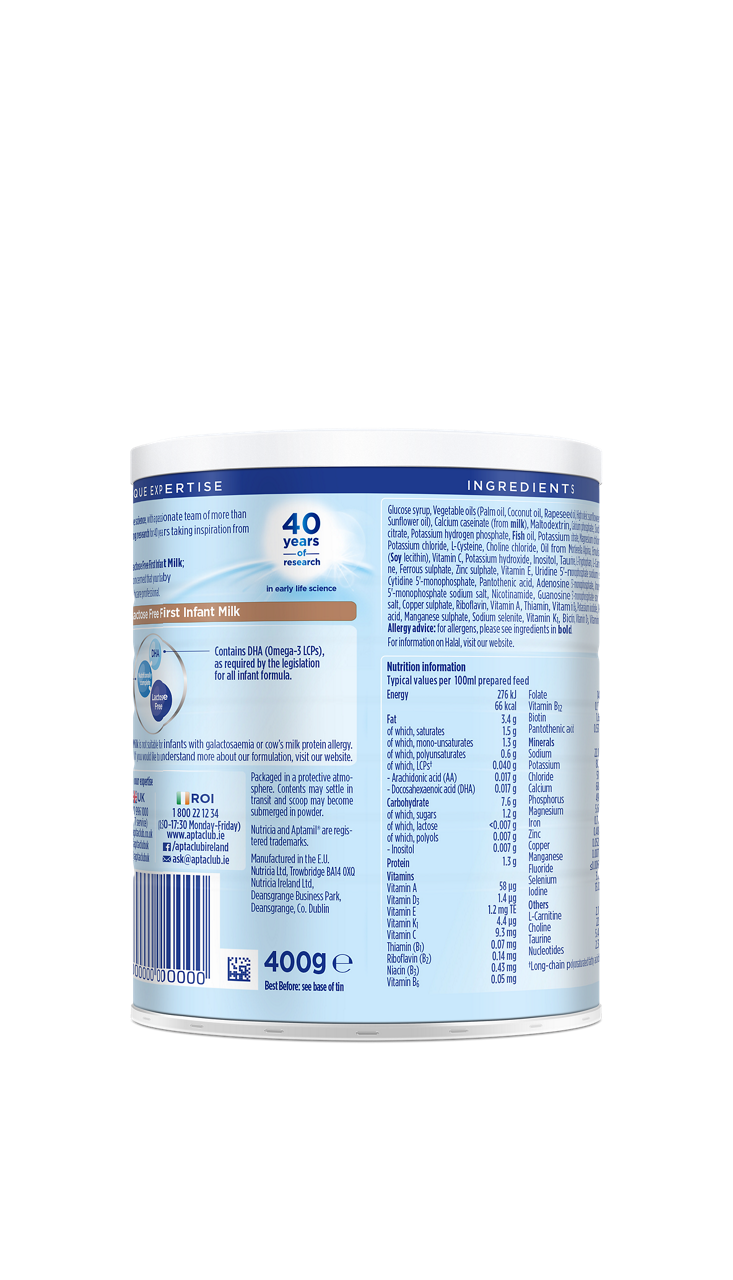 Aptamil<sup>®</sup> Lactose free baby formula 400g