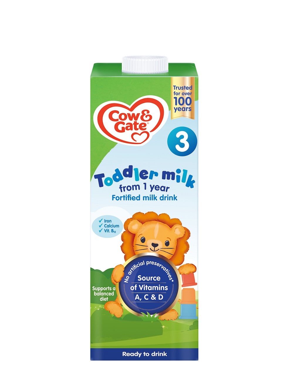 Cow & Gate Toddler milk (1-2 years) (Liquid) 1L Carton