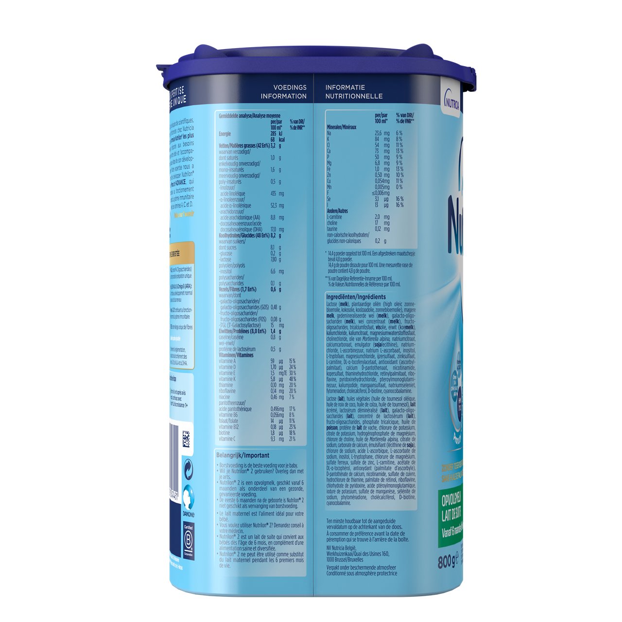Nutrilon® 2 est un lait de suite qui convient aux bébés dès l'âge de 6 mois, en complément d'une alimentation saine et diversifiée.