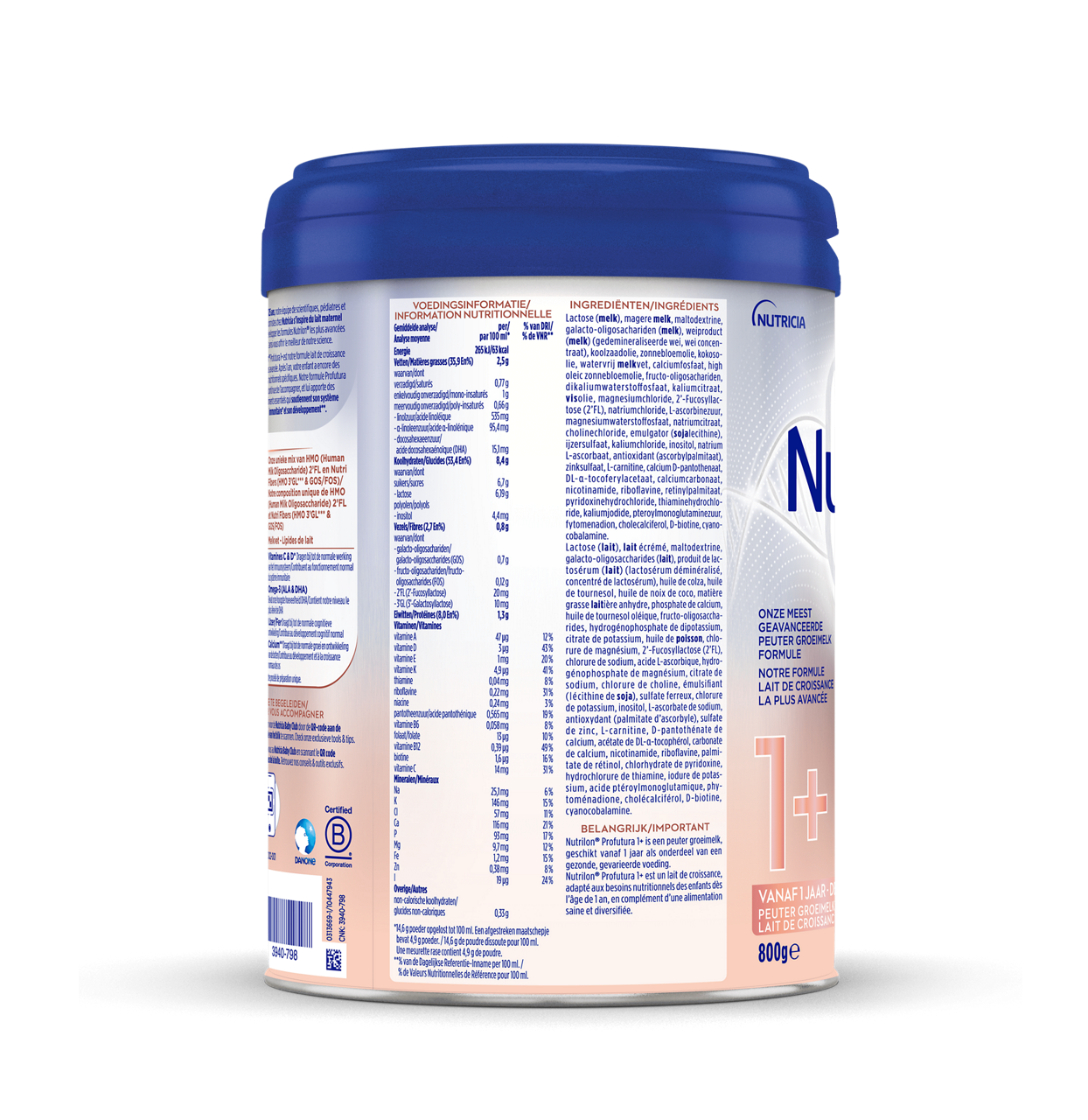 Nutrilon® Profutura 1+ est un lait de croissance, adapté aux besoins nutritionnels des enfants dès l'âge d'un an, en complément d'une alimentation saine et diversifiée.