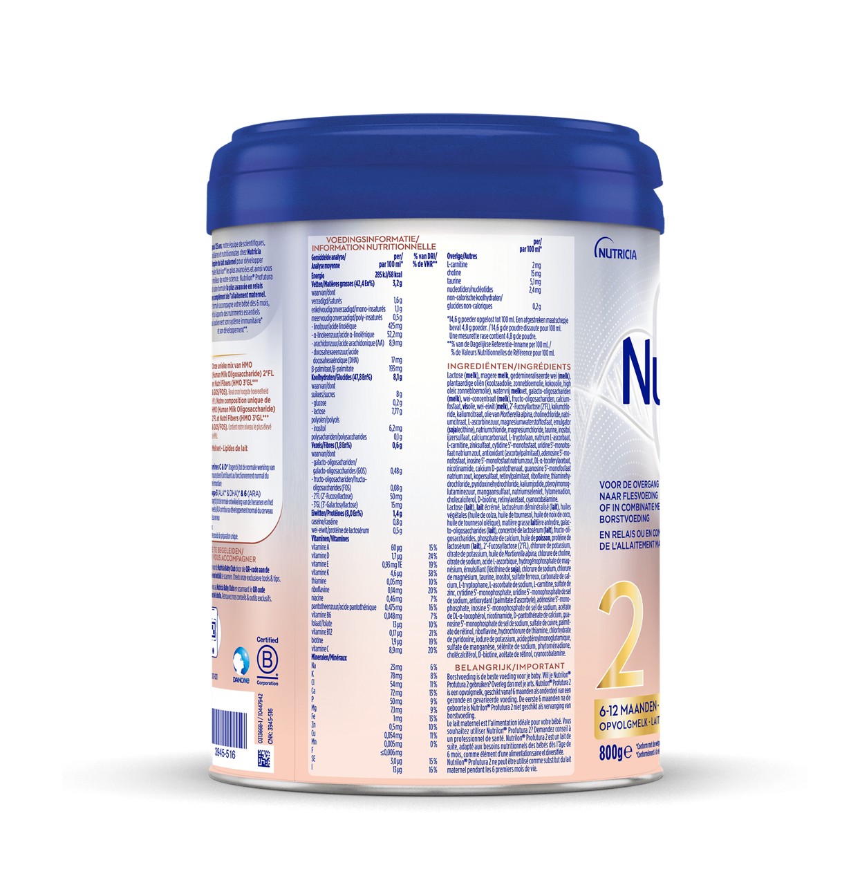 Nutrilon® Profutura 2 est un lait de suite adapté aux besoins nutritionnels des bébés dès l'âge de 6 mois, comme élément d'une alimentation saine et diversifiée.