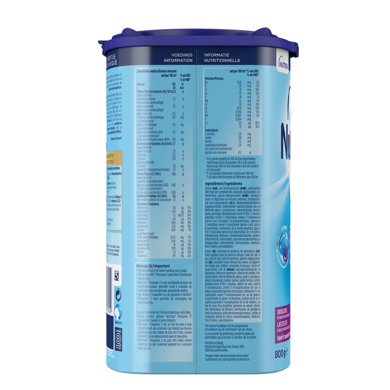 Nutrilon® Prosyneo 2 est un lait de suite à base d'hydrolysats de protéines qui répond aux besoins nutritionnels des bébés de plus de 6 mois, comme élément d'une alimentation saine et diversifiée.