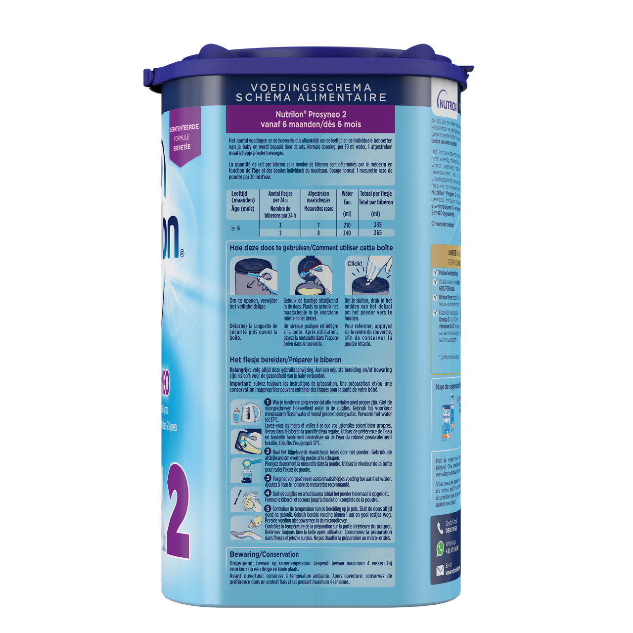 Nutrilon® Prosyneo 2 est un lait de suite à base d'hydrolysats de protéines qui répond aux besoins nutritionnels des bébés de plus de 6 mois, comme élément d'une alimentation saine et diversifiée.