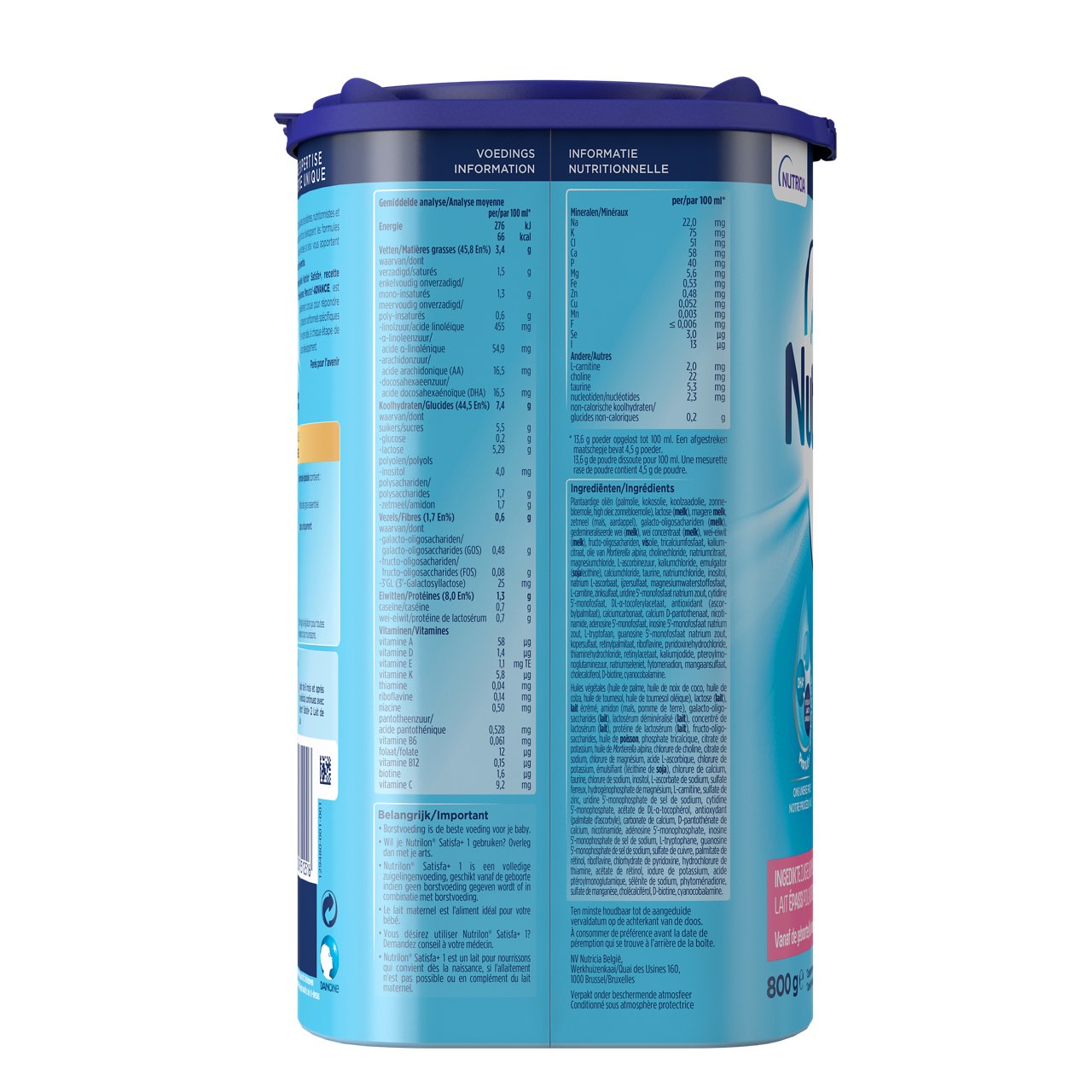 Nutrilon® Satiété 1 est un lait épaissi pour nourrissons qui convient dès la naissance, si l'allaitement n'est pas possible ou en complément du lait maternel.