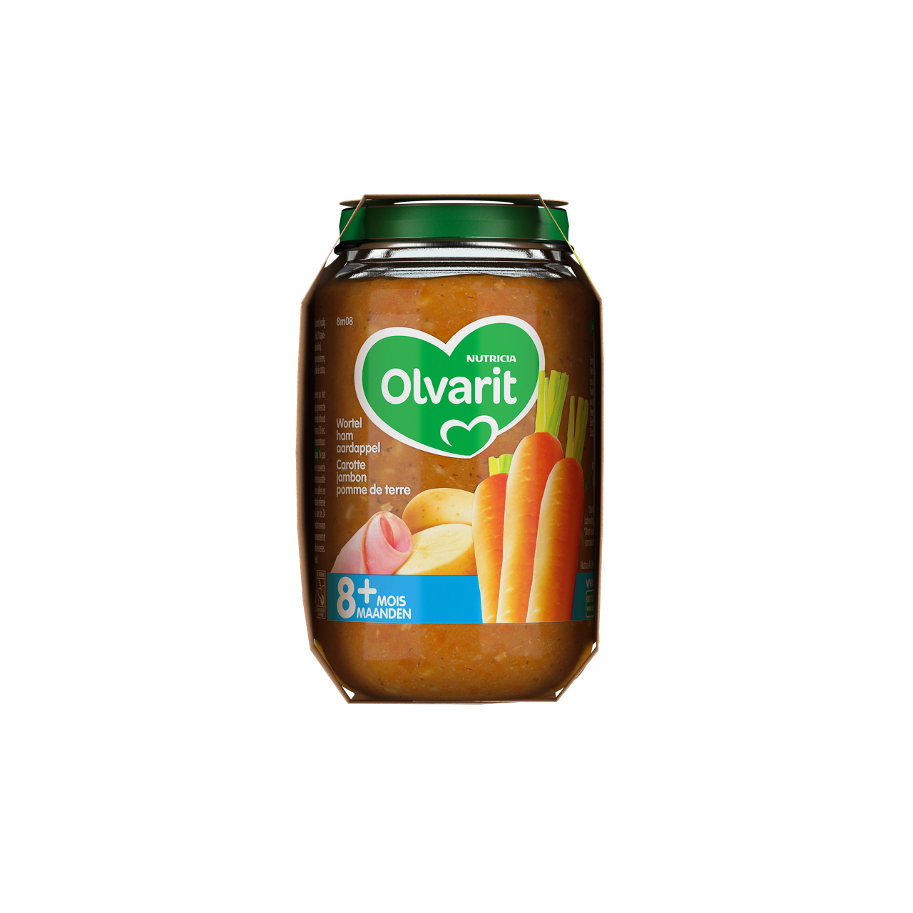 Olvarit Carotte Dinde Pomme de terre (250 g). Consultez notre site web Olvarit.be pour plus d'info sur alimentation pour bébé et les produits Olvarit.