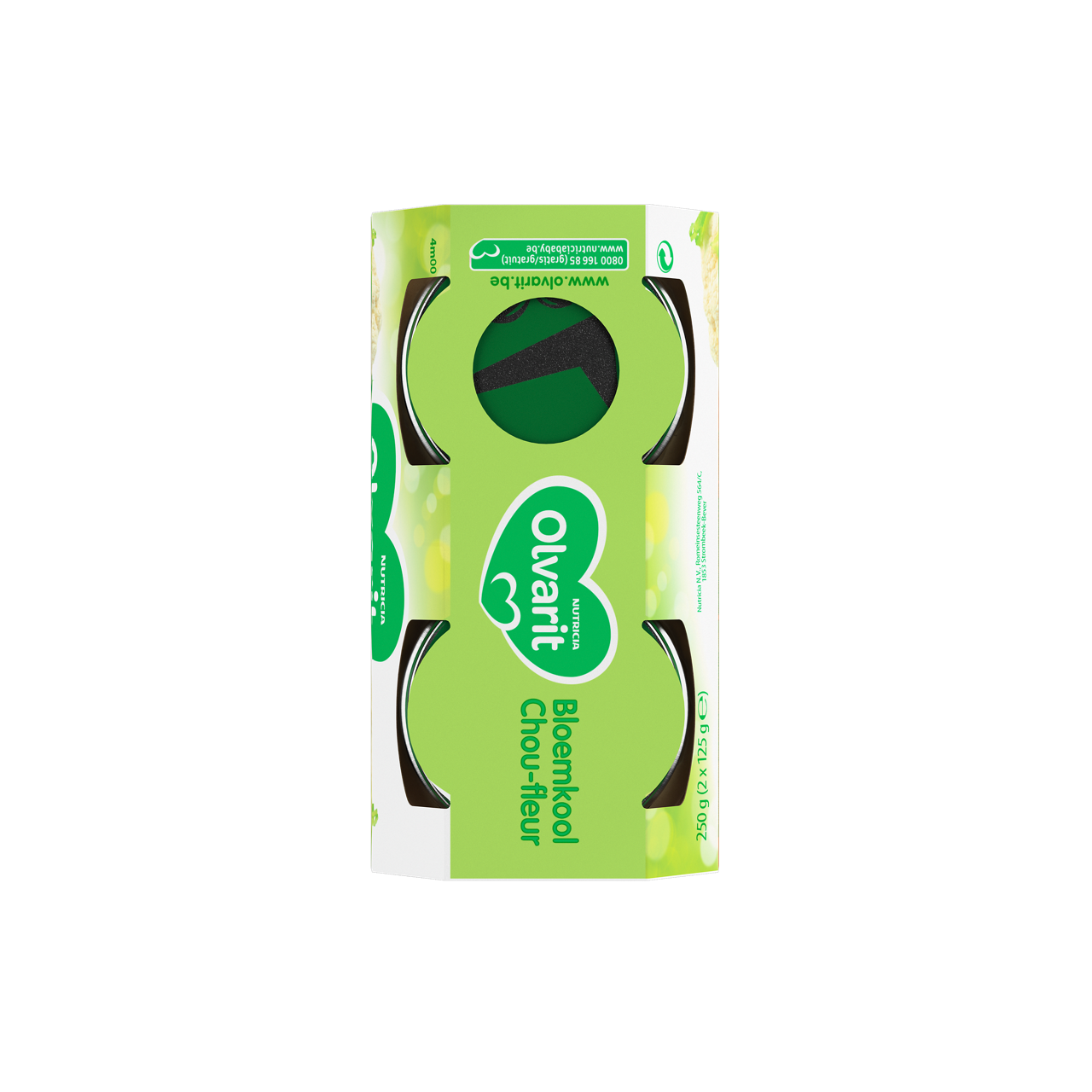 Ma Première Cuillère Chou fleur (125 g). Consultez notre site web Olvarit.be pour plus d'info sur alimentation pour bébé et les produits Olvarit.