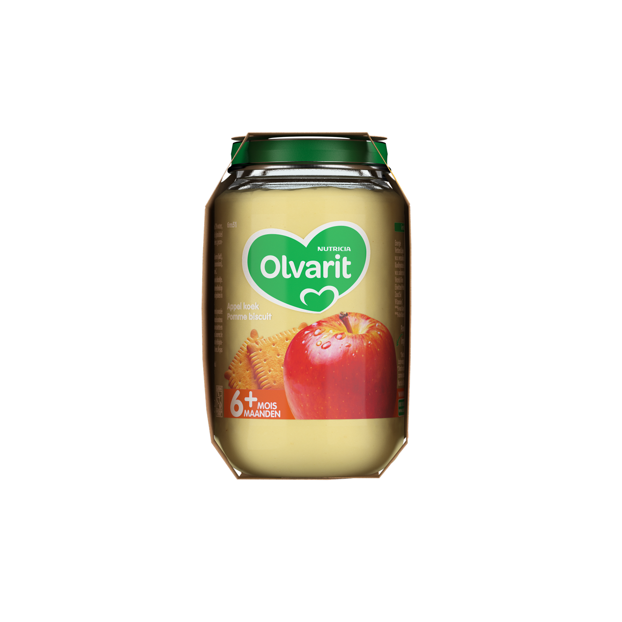 Olvarit Pomme Biscuit. Consultez notre site web Olvarit.be pour plus d'info sur alimentation pour bébé et les produits Olvarit.