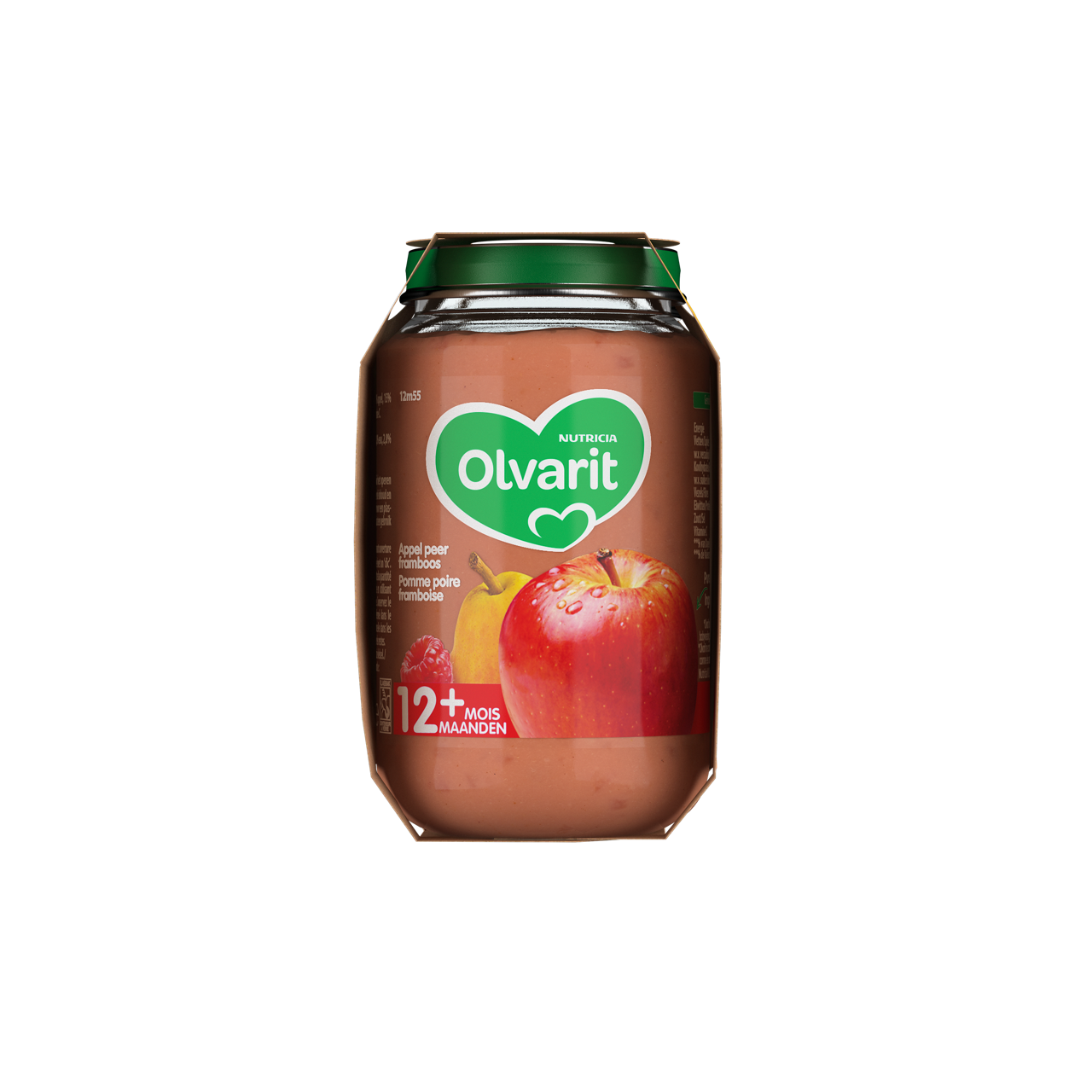 Olvarit Pomme Poire Framboire (200 g). Consultez notre site web Olvarit.be pour plus d'info sur alimentation pour bébé et les produits Olvarit.