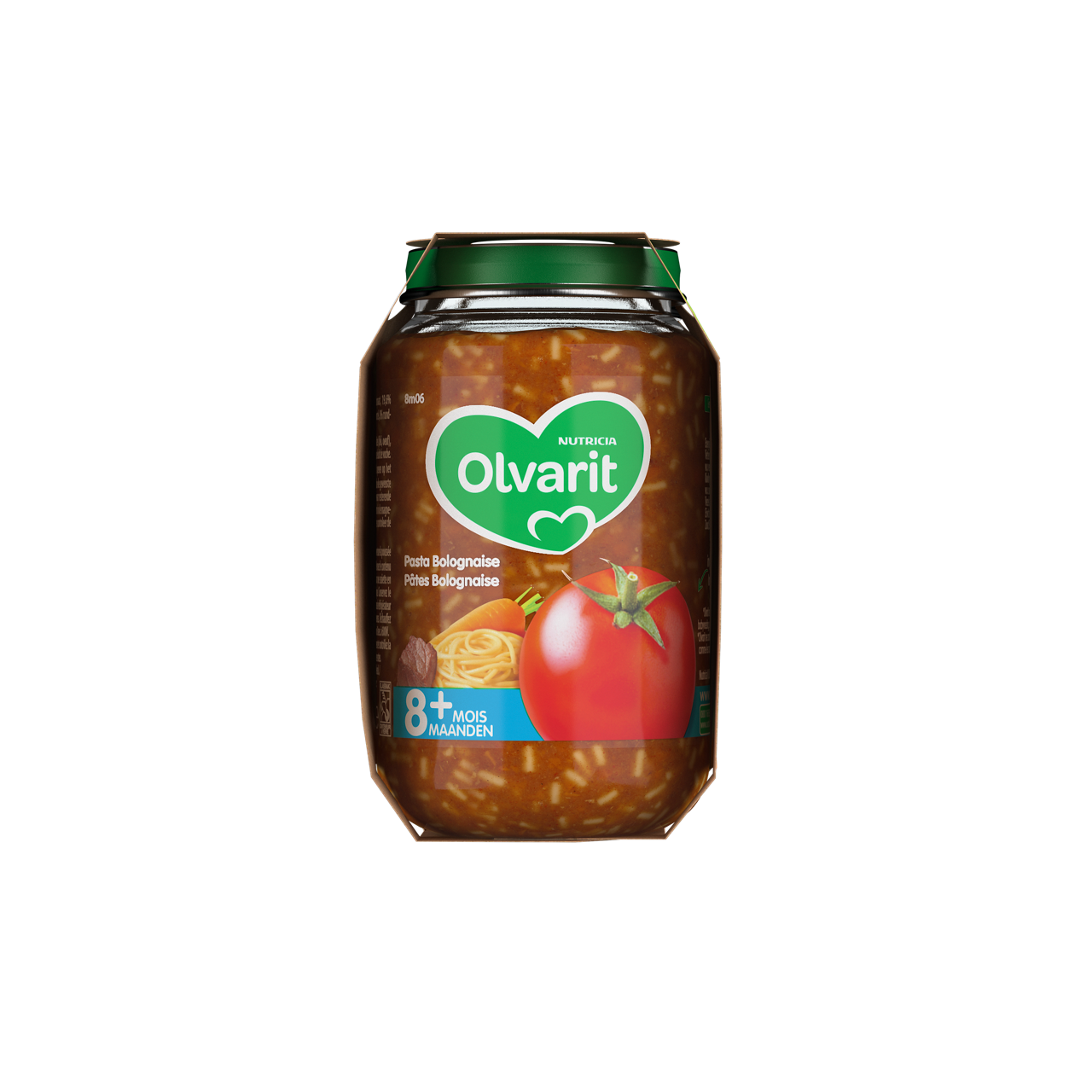 Olvarit Pâtes Bolognaise (200 g). Consultez notre site web Olvarit.be pour plus d'info sur alimentation pour bébé et les produits Olvarit.