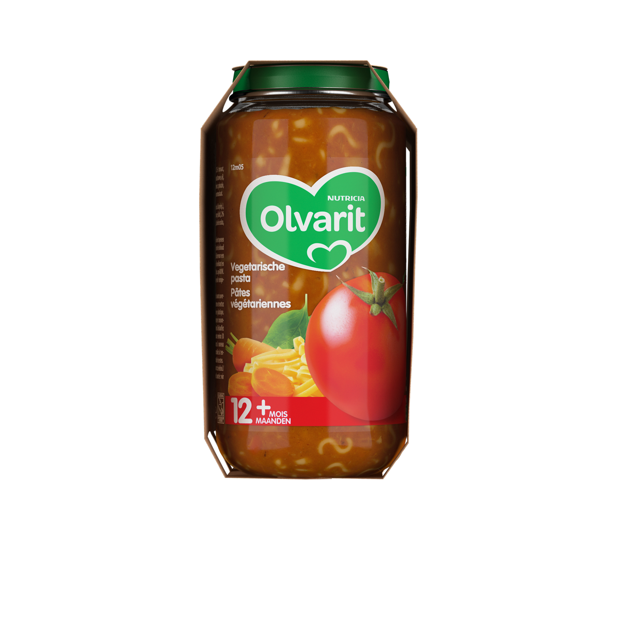 Olvarit Pâtes Végétariennes (250 g). Consultez notre site web Olvarit.be pour plus d'info sur alimentation pour bébé et les produits Olvarit.
