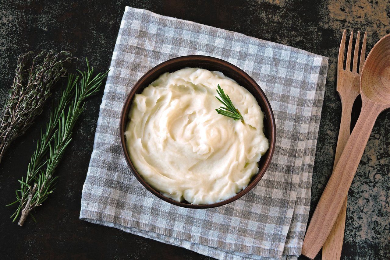 Purée de céleri aux dés de comté