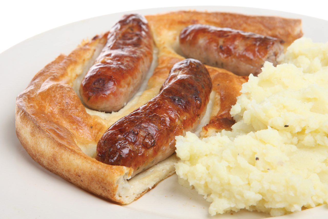 Toad in the Hole with Mash Potato 