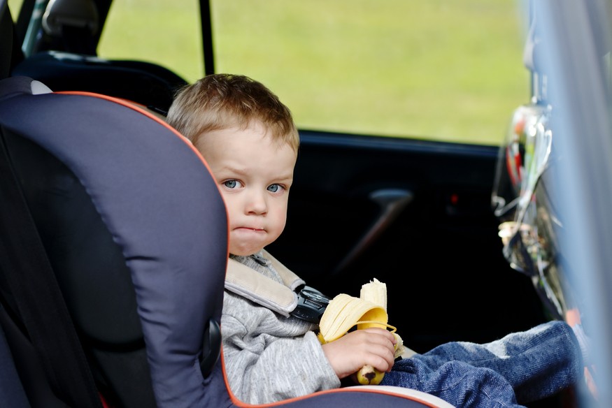 Toddler boy carseat banana