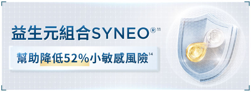 益生元組合SYNEO®"幫助降低52%小敏感風險