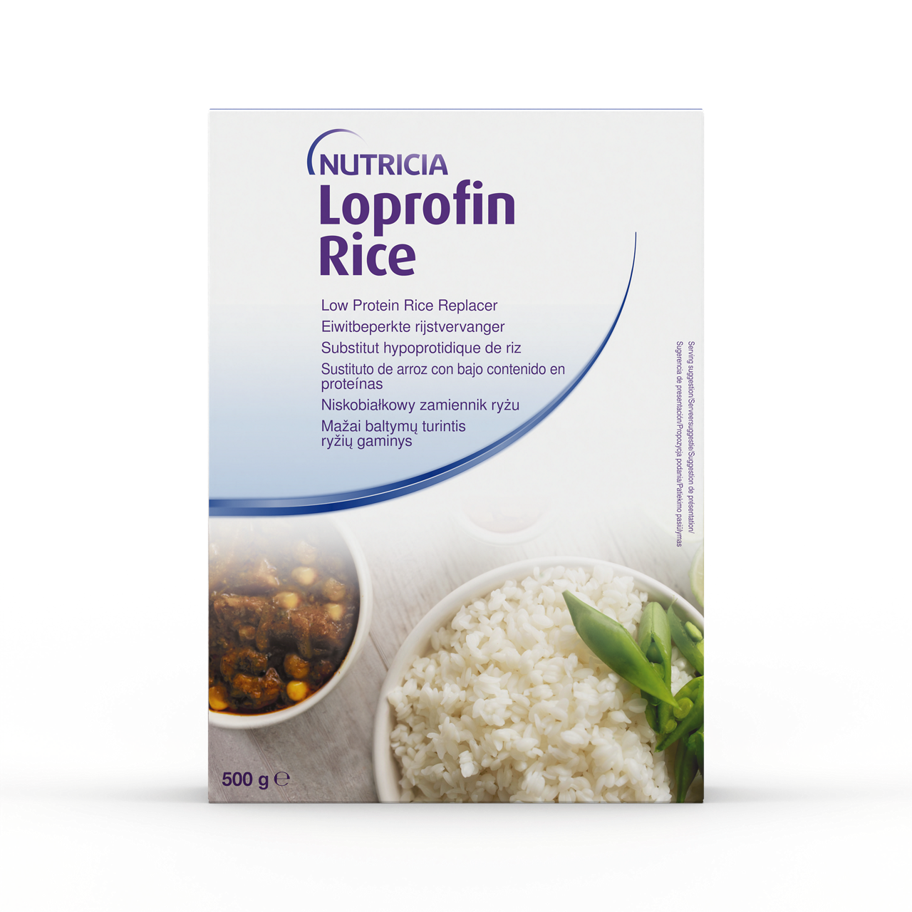 Loprofin riž – nizkobeljakovinski riž v prahu, primeren za prehransko uravnavanje prirojenih presnovnih motenj, kot je fenilketonurija (PKU), ter pri ledvičnih in jetrnih odpovedih, ki zahtevajo prehrano z nizko vsebnostjo beljakovin; vsebuje le 0,4 g beljakovin na 100 g izdelka