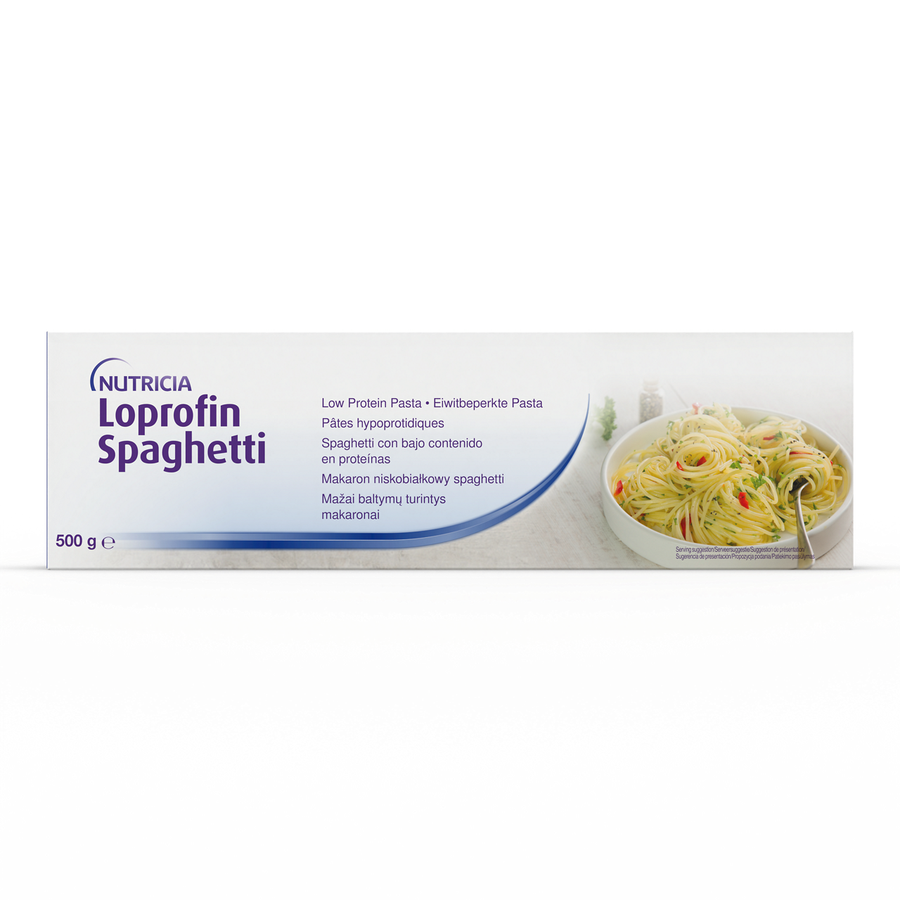 Loprofin špageti – nizkobeljakovinske testenine iz koruznega in krompirjevega škroba, primerne za prehransko uravnavanje prirojenih presnovnih motenj, kot je fenilketonurija (PKU), ter pri ledvičnih in jetrnih odpovedih, ki zahtevajo prehrano z nizko vsebnostjo beljakovin; vsebujejo le 0,5 g beljakovin na 100 g izdelka
