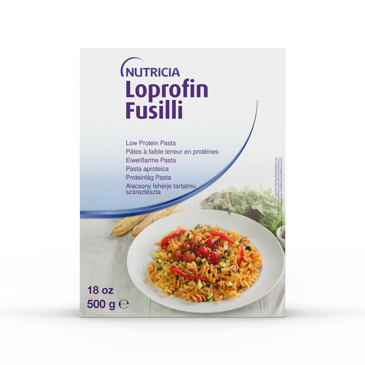 Loprofin Fusilli – nizkobeljakovinske testenine v obliki spirale, primerne za prehransko uravnavanje prirojenih presnovnih motenj, kot je fenilketonurija (PKU), ter pri ledvičnih in jetrnih odpovedih, ki zahtevajo prehrano z nizko vsebnostjo beljakovin; vsebujejo le 0,5 g beljakovin na 100 g izdelka